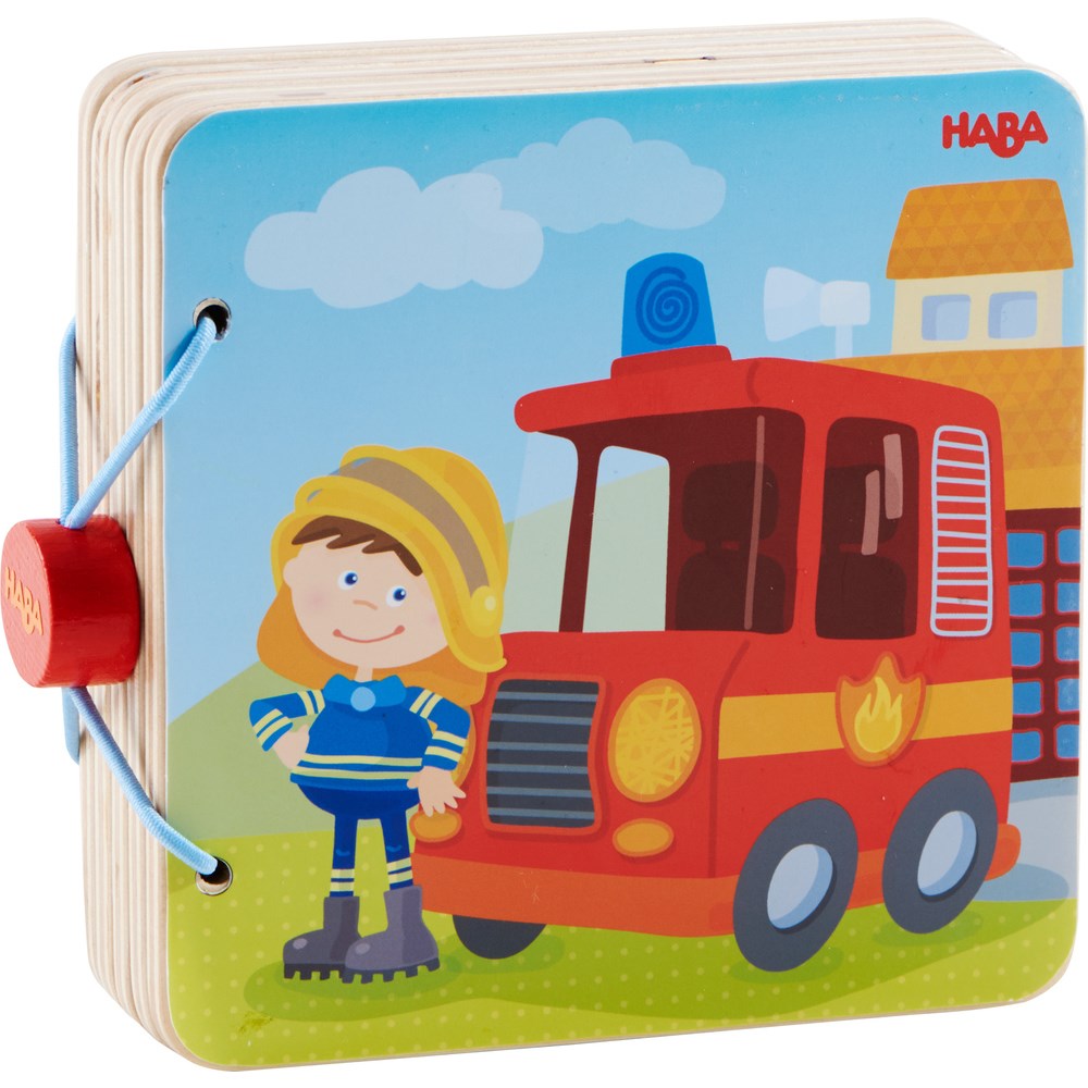 xHABA Wooden Baby book Fire Brigade (6823270023350)