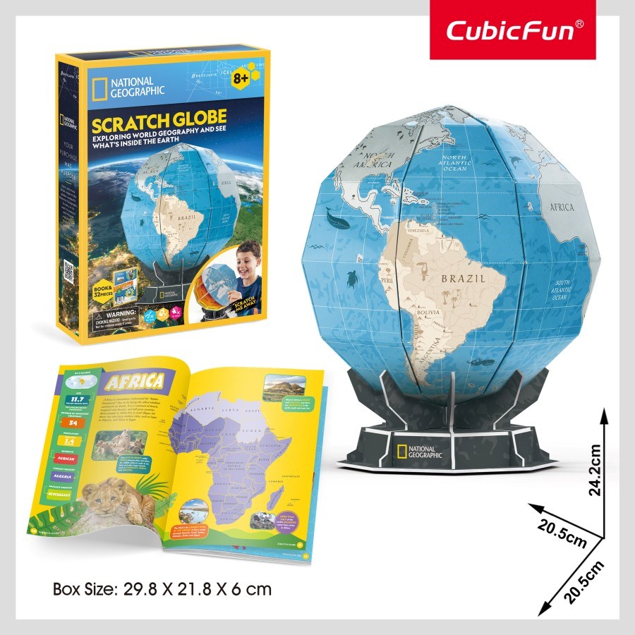 Holdson Scratch Globe 3D Puzzle (8096335692002)