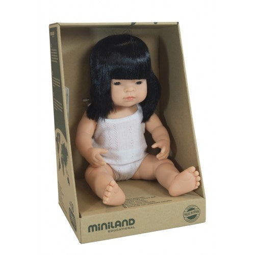 Miniland Anatomically Correct Baby Doll Asian Girl 38cm (7671979213026)