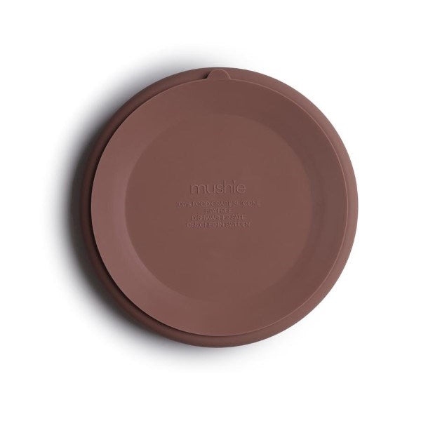 Mushie Silicone Suction Plate- Cloudy Mauve (7463387005154)