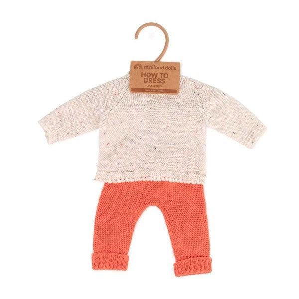 Miniland Clothing Eco Knitted Sweater & Trousers 38cm (7897592463586)