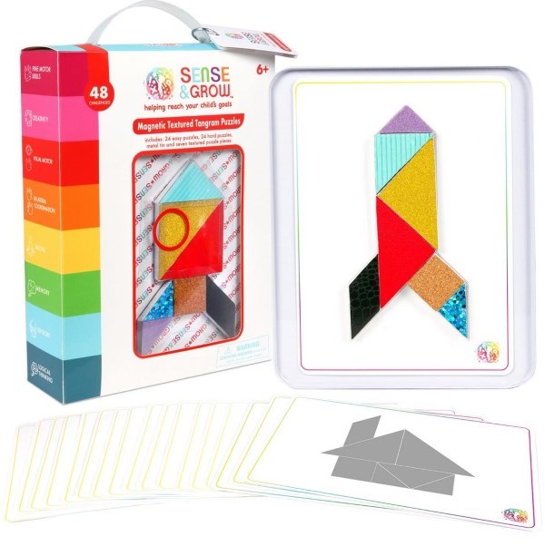 Clementoni Sense and Grow-Textured Tangram Puzzle (7509499609314)