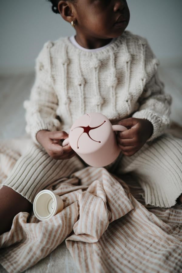 Mushie Snack Cup- Stone (7463389987042)