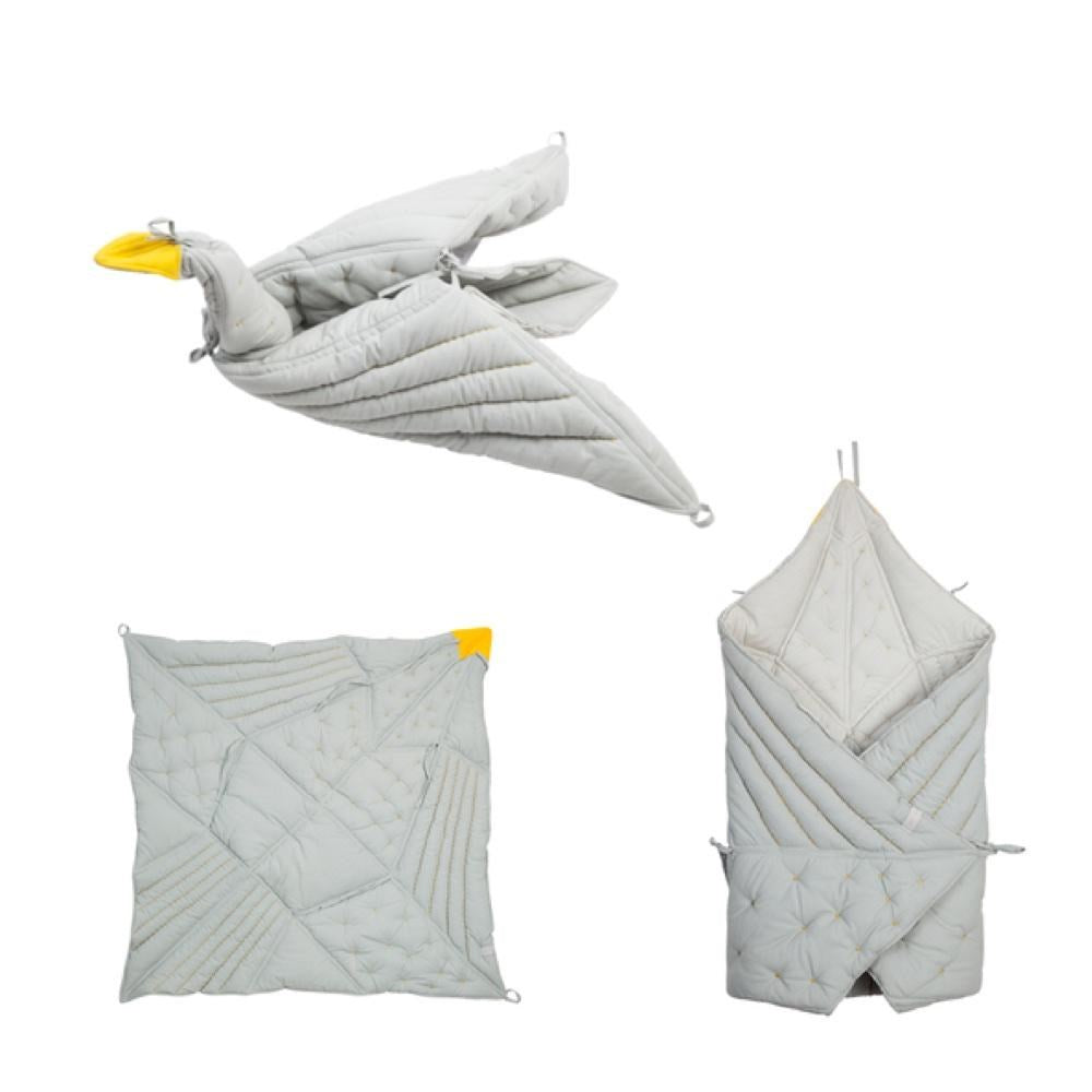 xFabelab Dreamy Bird Blanket Foggy Blue (6823335035062)