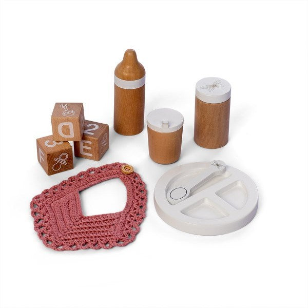 xAstrup Wooden Doll Feeding Set 9 pcs (6823373701302)