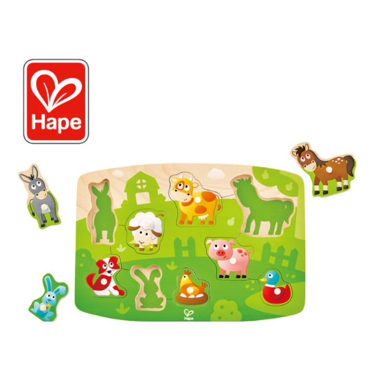 Hape Farmyard Peg Puzzle (8264121549026)