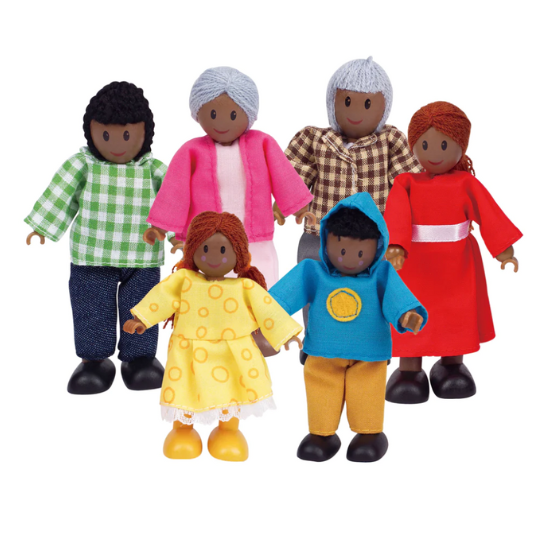 Hape Happy Family of 6 - African American (8264128135394)