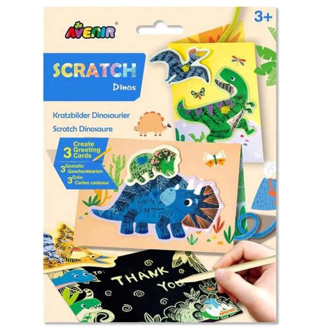 Avenir Scratch Greeting Cards Dino (8096337428706)