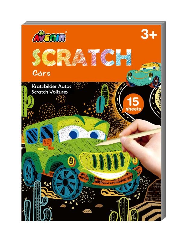 Avenir Mini Scratch Book - Cars (8030086824162)