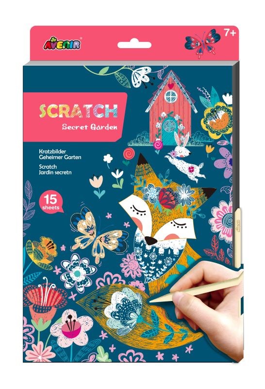 Avenir A4 Scratch Book - Secret Garden (8262289883362)