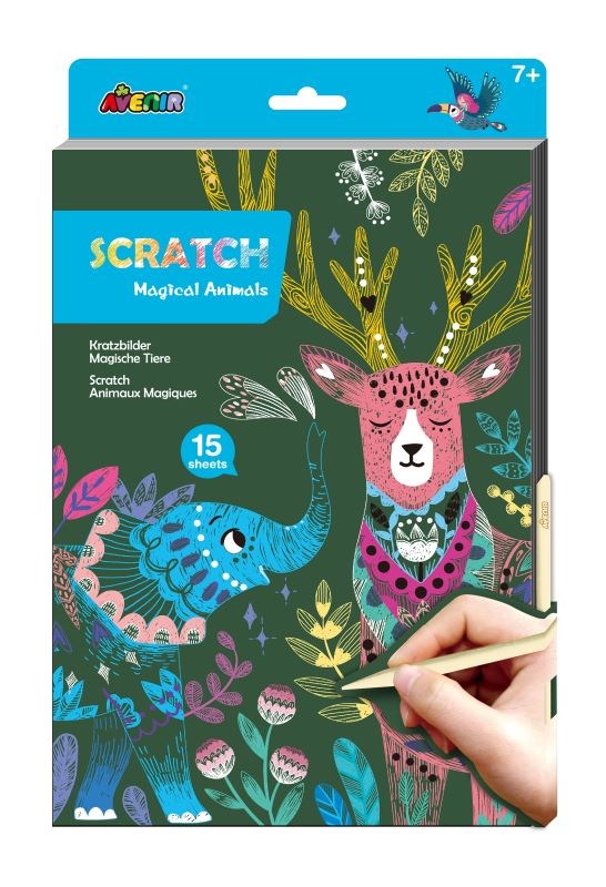 Avenir A4 Scratch Book - Magical Animals (8262289981666)