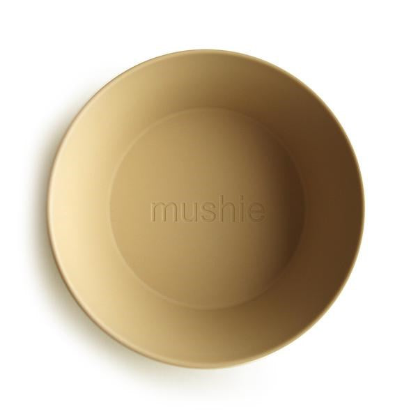 Mushie Round Dinnerware Bowl- Set of 2 Mustard (7448381882594)