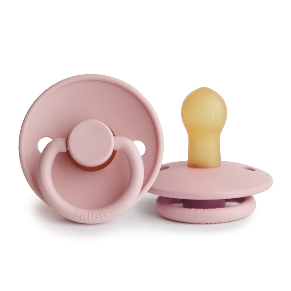 Frigg Pacifier Classic Baby Pink- Latex Size 1 (7773079142626)