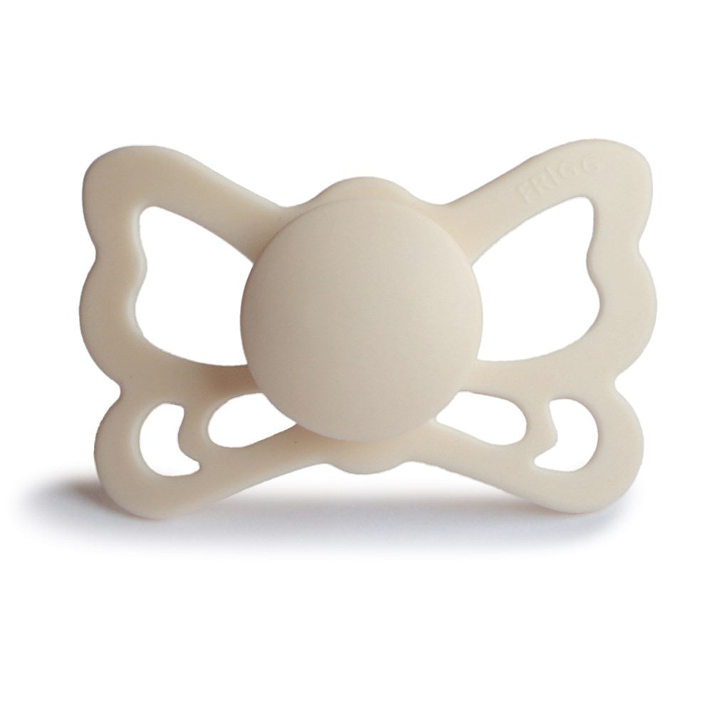 FRIGG Anatomical Butterfly Silicone Pacifier (Cream) Size 2 (8030181949666)