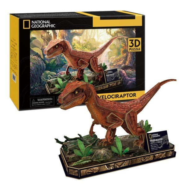 CubicFun National Geographic - Velociraptor 3D Puzzle (7813026873570)