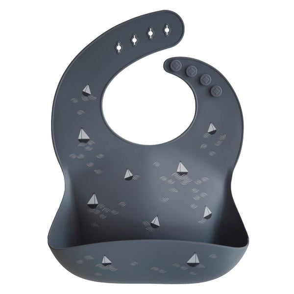 Mushie Silicone Baby Bib- Boats (7448384176354)