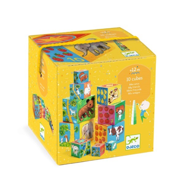 Djeco My Friends Blocks - 10pc (8239125364962)