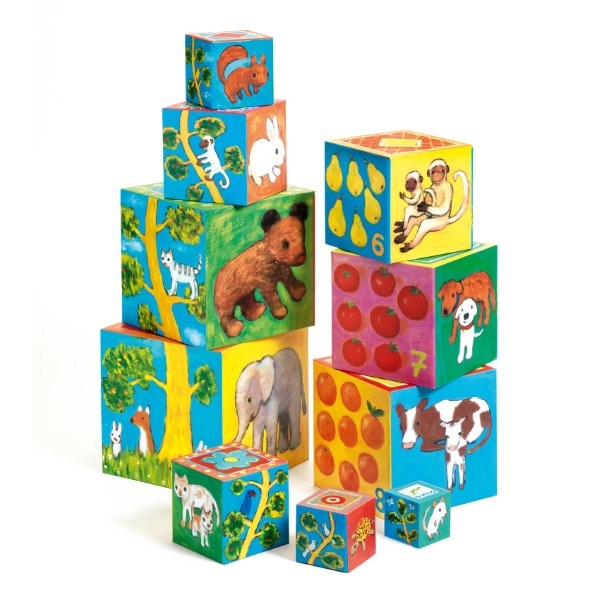 Djeco My Friends Blocks - 10pc (8239125364962)