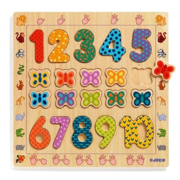 xDjeco 1 to 10 Wooden Puzzle (6906312196278)