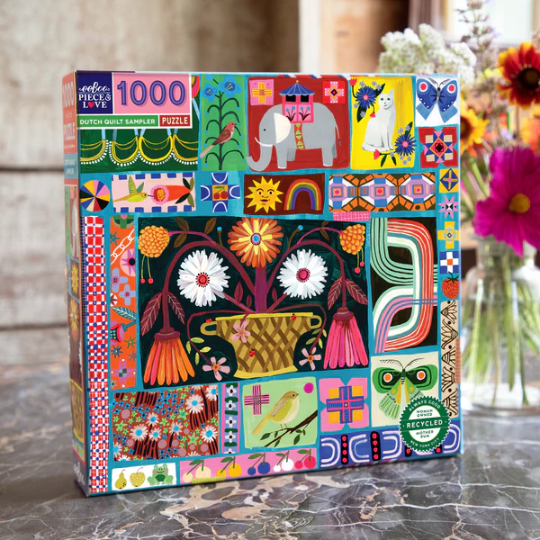 EeBoo eeBoo 1000pc Puzzle Dutch Quilt Sampler (8264133968098)