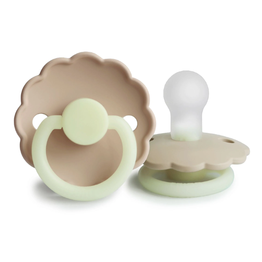 Frigg Pacifier Daisy Croissant Night Silicone Size 2 (7938625732834)