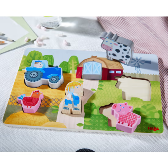 HABA Wooden puzzle On the Farm (7933270786274)