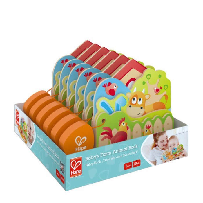 Hape Babys Farm Animal Book (8264114897122)