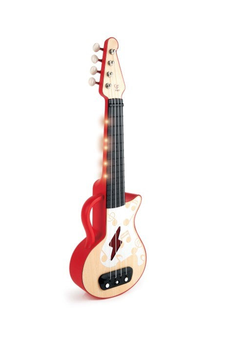 Hape Learn with Lights Ukulele-Red (8264117420258)