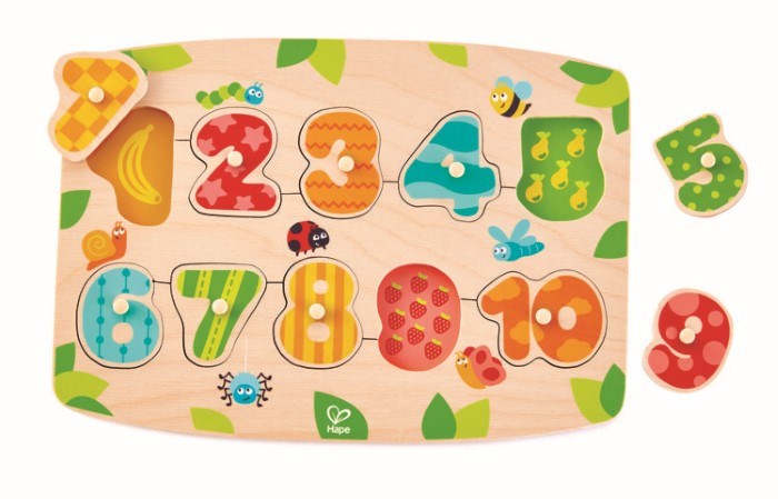 Hape Number Peg Puzzle (8264121254114)