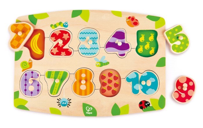 Hape Number Peg Puzzle (8264121254114)