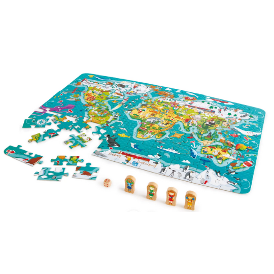 Hape 2 in1 World Map Puzzle (8264122237154)