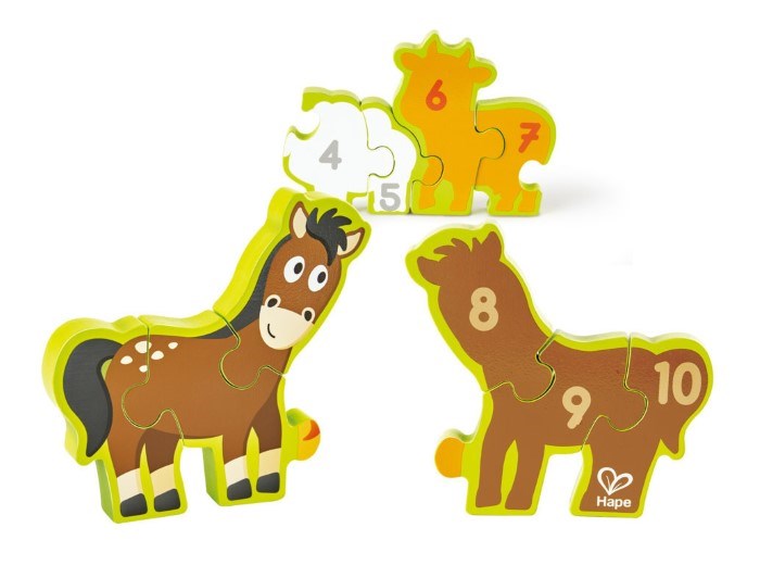 Hape Numbers & Farm Animals Puzzle (8264122400994)