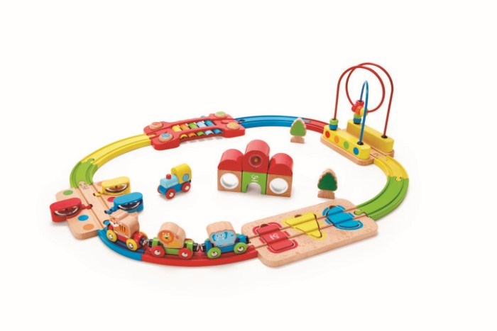 Hape Rainbow Puzzle Railway (8264123482338)