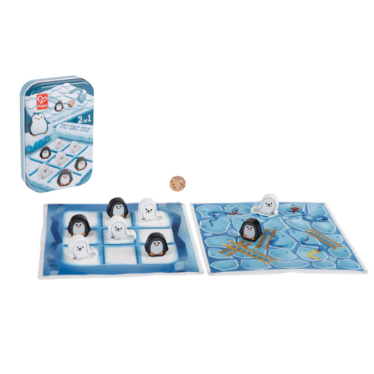 Hape 2in1 - Tic Tac Toe / Snakes & Ladders (8264130298082)