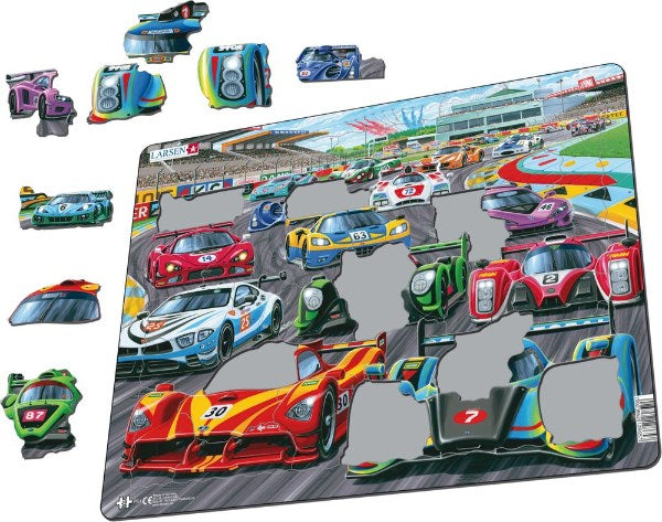 Larsen Maxi Puzzle Racing Cars - 38 pieces (6822795346102)