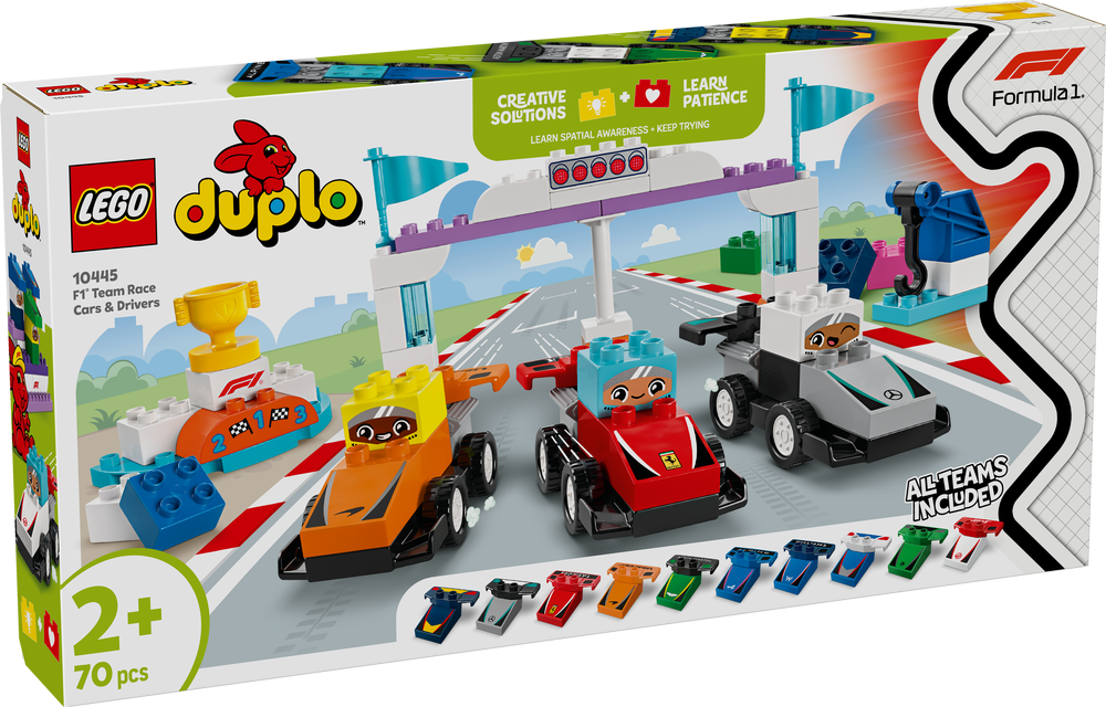 LEGO DUPLO F1 Team Race Cars & Drivers 10445 (8776117387490)