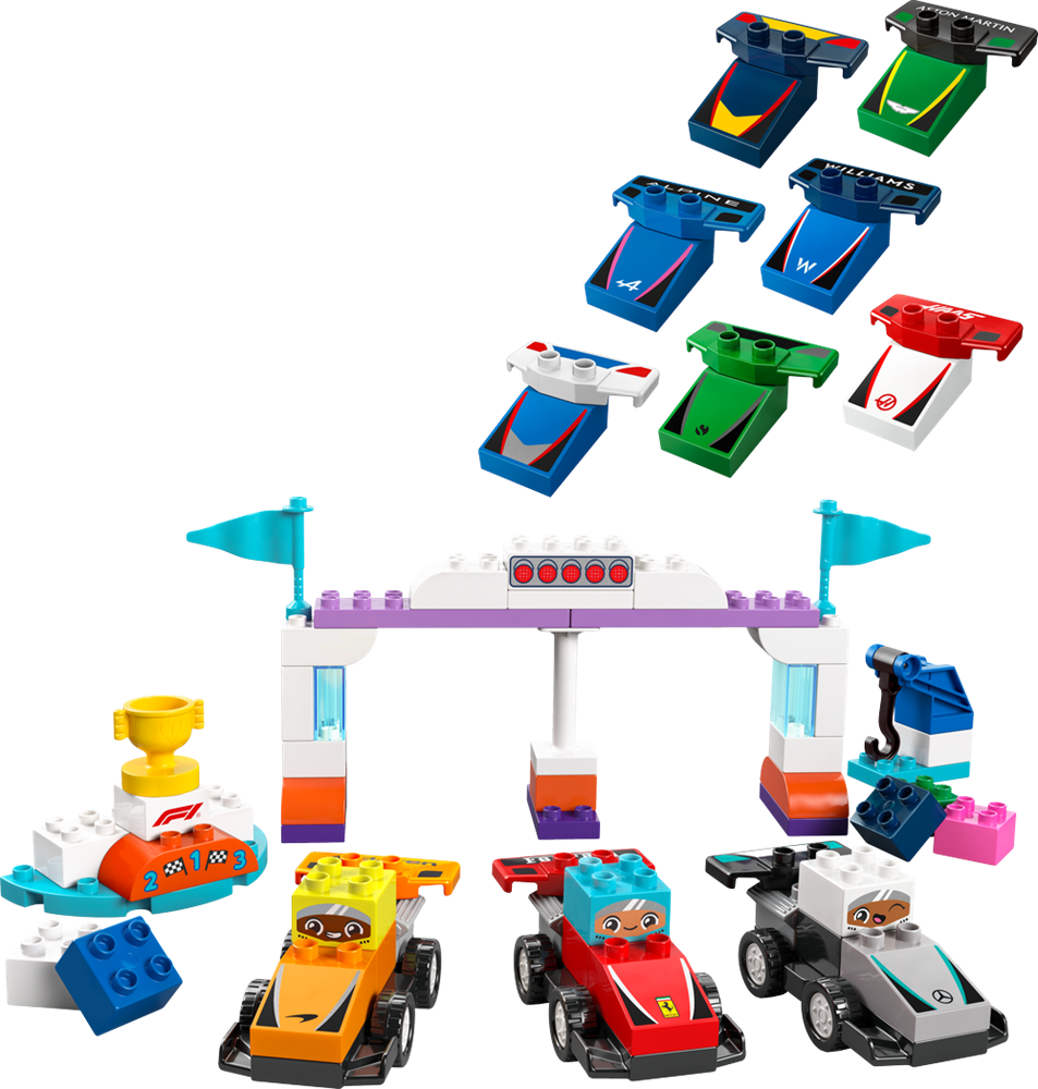 LEGO DUPLO F1 Team Race Cars & Drivers 10445 (8776117387490)