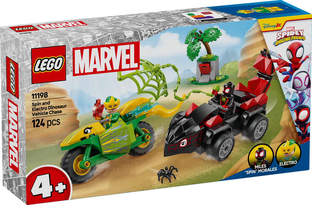 LEGO Spidey Spin and Electro Dinosaur Vehicle Chase 11198 (8776118403298)