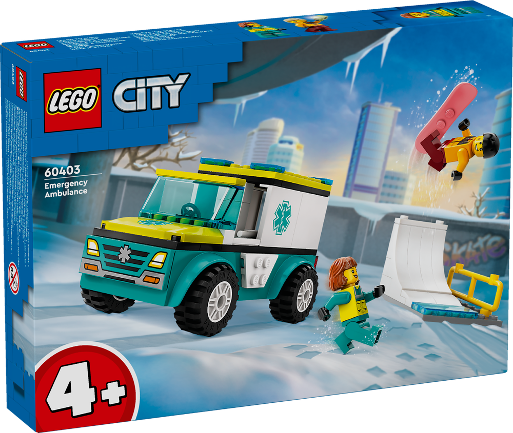 LEGO CITY Emergency Ambulance and Snowboarder 60403 (8266673946850)