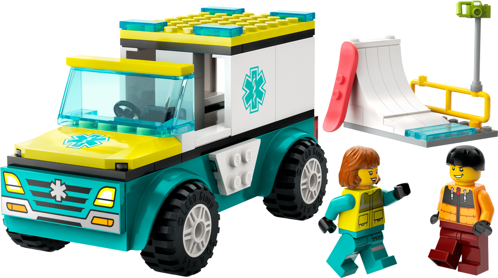 LEGO CITY Emergency Ambulance and Snowboarder 60403 (8266673946850)