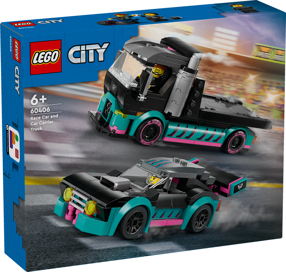 LEGO CITY Race Car and Car Carrier Truck 60406 (8266674143458)