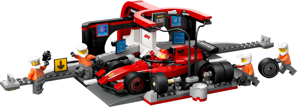 LEGO CITY F1 Pit Stop & Pit Crew with Ferrari Car 60443 (8776116568290)