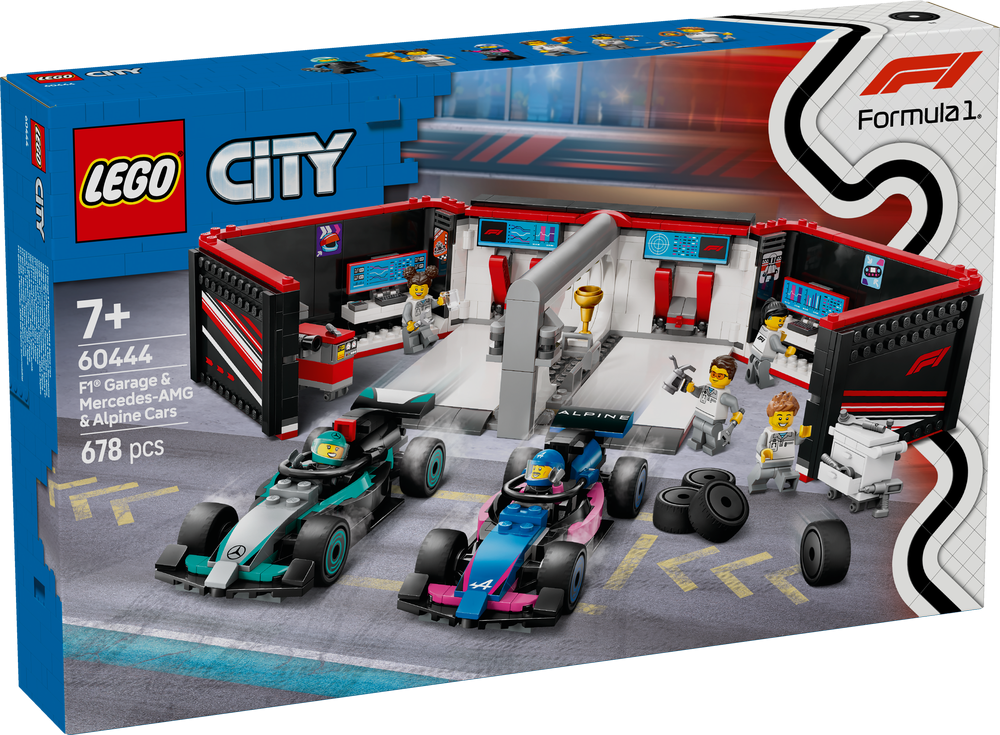 LEGO CITY F1 Garage & Mercedes-AMG & Alpine Cars 60444 (8776116764898)