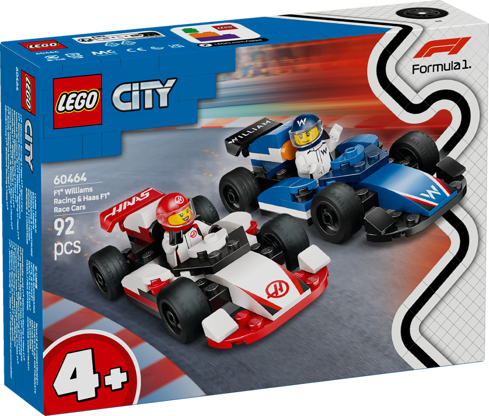 LEGO CITY F1 Williams Racing & Haas F1 Race Cars 60464 (8776116502754)