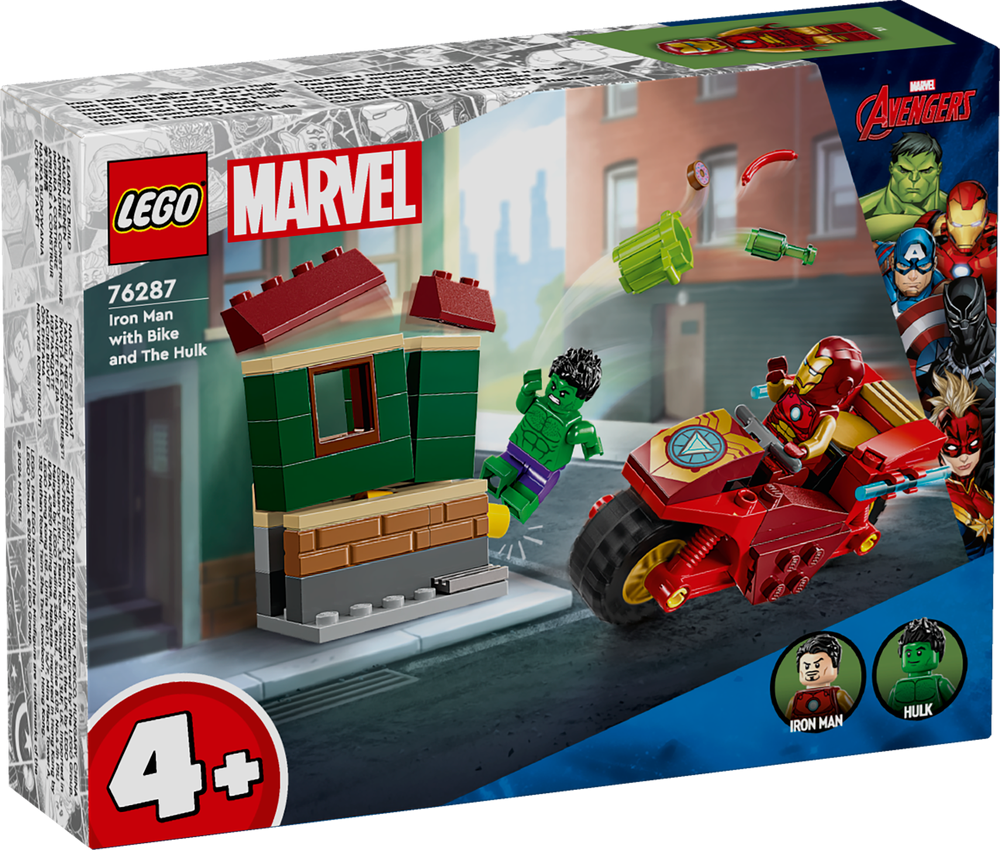 LEGO Super Heroes Marvel Iron Man with Bike and The Hulk 76287 (8648133869794)