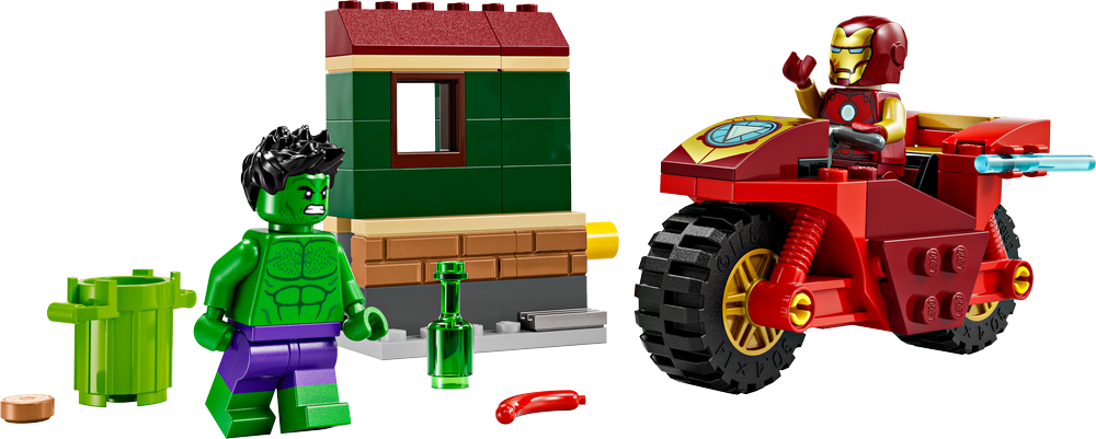 LEGO Super Heroes Marvel Iron Man with Bike and The Hulk 76287 (8648133869794)