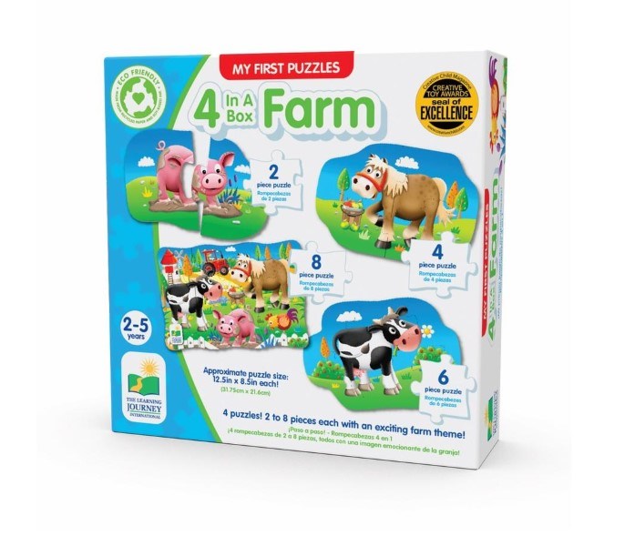 The Learning Journey My First Puzzle Sets 4-in-a-box Puzzles-Farm (7897597804770)