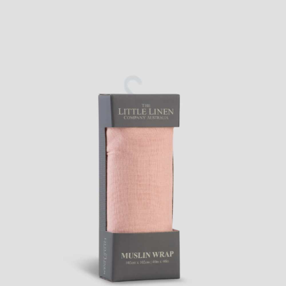 Little Linen TLLC Muslin 1pk Solids - Harvest Bunny Dusty Pink (8266184655074)