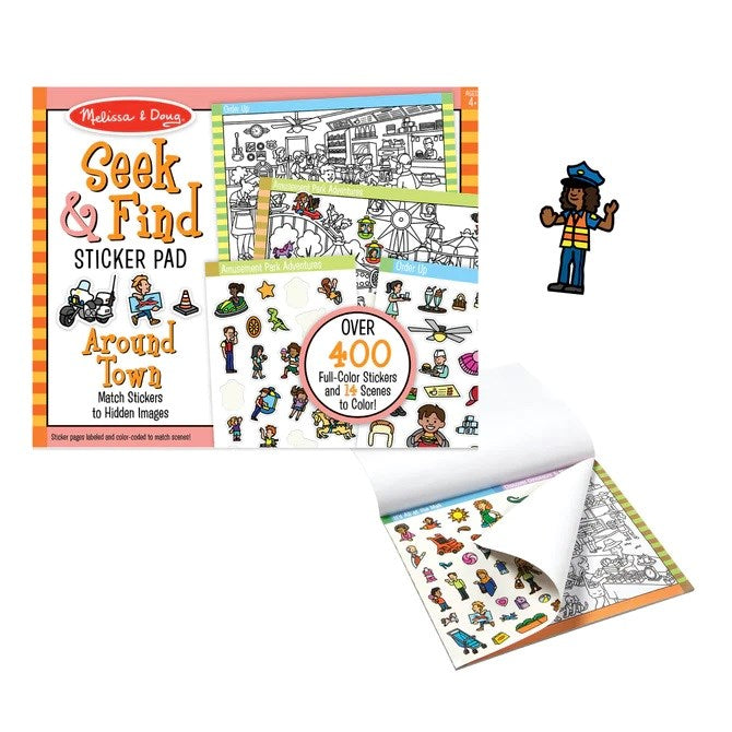 Melissa and Doug Seek & Find Sticker Pad - Around Town (8239141945570)