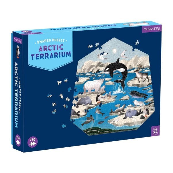 Mudpuppy Terrarium - Arctic 750 pc Shaped Puzzle (7762946523362)